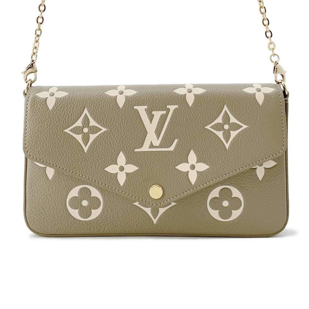Louis Vuitton Chain Wallet Monogram Empreinte Pochette Felicie Green